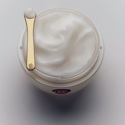 Product texture shot of the Tatcha Silk Cream in the component